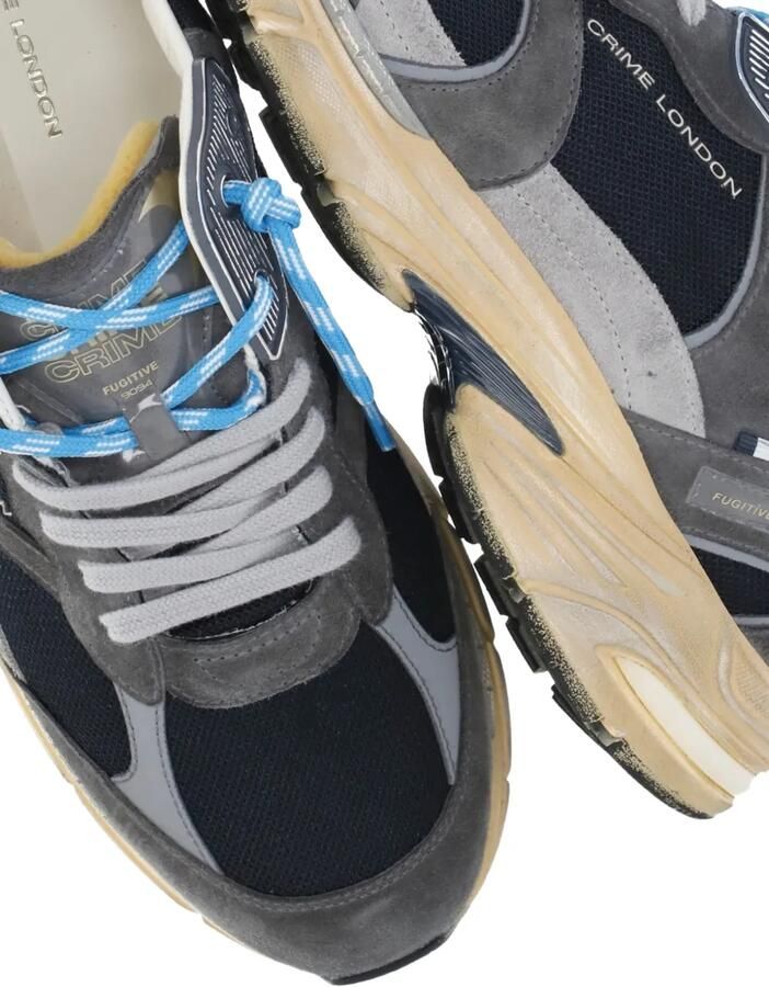 Crime London Fugitive 9094 panelled sneakers Grijs - Foto 2