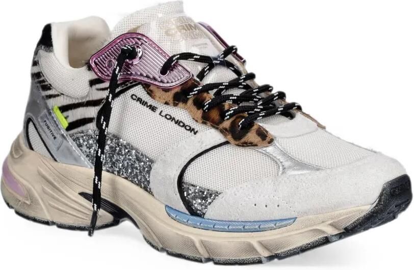 Crime London Fugitive 9094 sneakers met glitters Beige - Foto 3