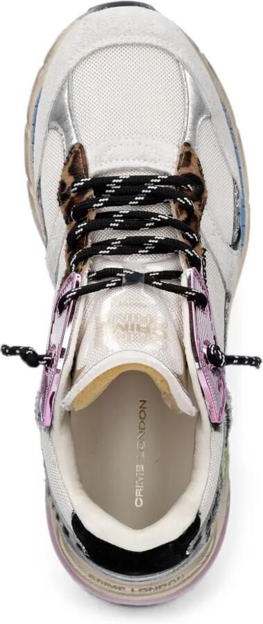 Crime London Fugitive 9094 sneakers met glitters Beige - Foto 4