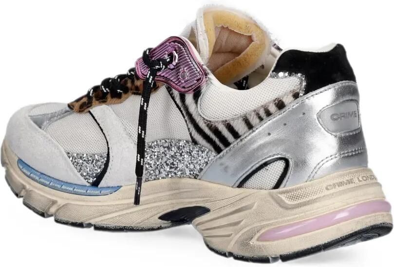 Crime London Fugitive 9094 sneakers met glitters Beige - Foto 2