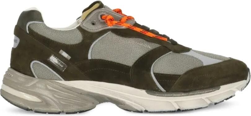 Crime London Fugitive 9404 panelled low-top sneakers Groen