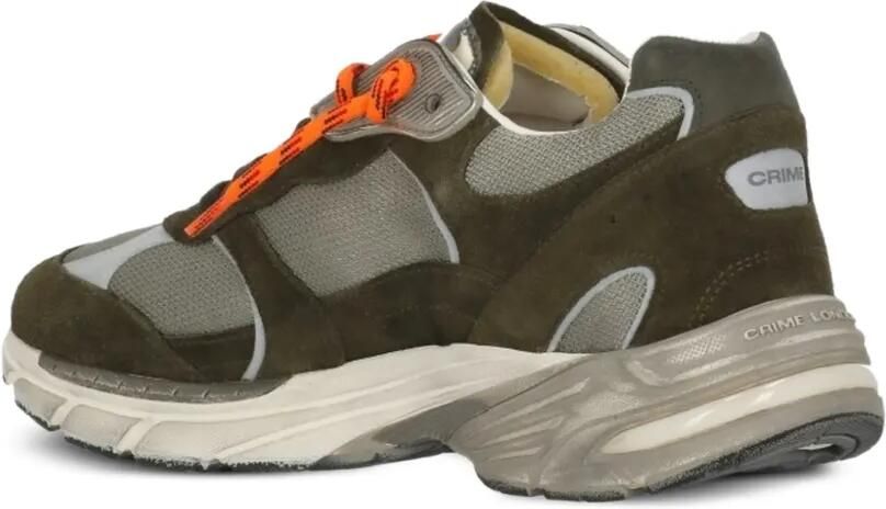 Crime London Fugitive 9404 panelled low-top sneakers Groen - Foto 4