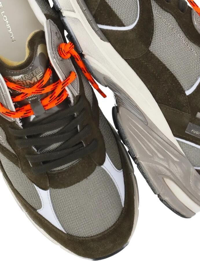Crime London Fugitive 9404 panelled low-top sneakers Groen - Foto 2