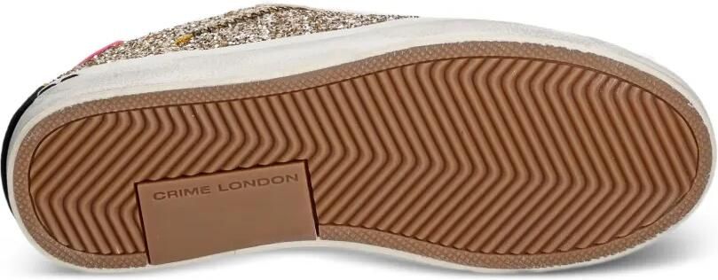 Crime London Gerafelde sneakers met glitters Goud - Foto 5