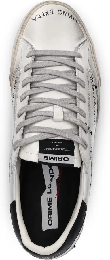 Crime London Gerafelde sneakers met graffiti-print Wit - Foto 3