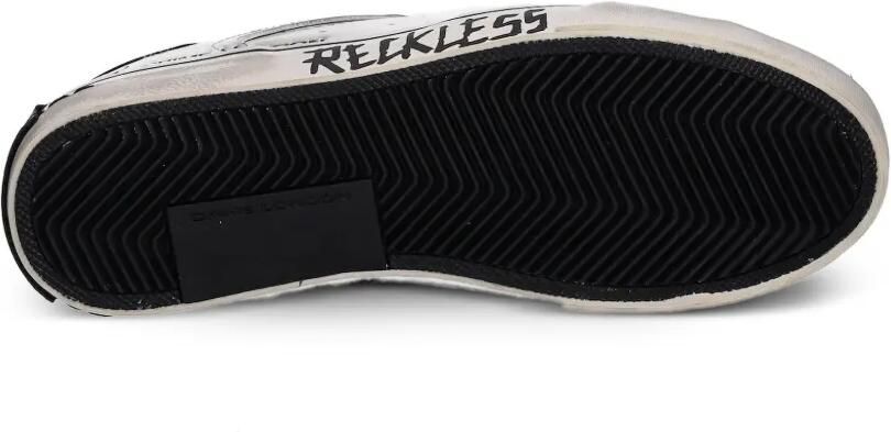 Crime London Gerafelde sneakers met graffiti-print Wit - Foto 4
