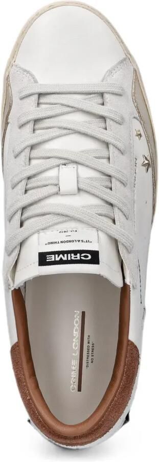 Crime London Gerafelde sneakers met sterpatch Wit - Foto 4