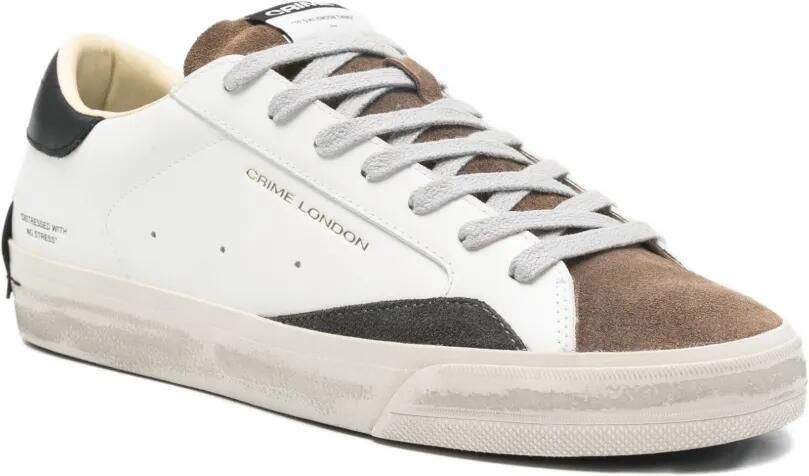 Crime London Gerafelde sneakers Wit - Foto 3