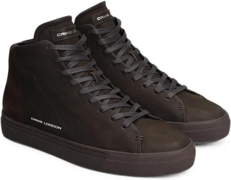 Crime London Kane high-top sneakers met rits aan de zijkant Bruin - Foto 4