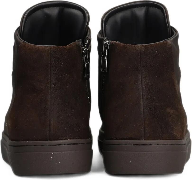 Crime London Kane high-top sneakers met rits aan de zijkant Bruin - Foto 3