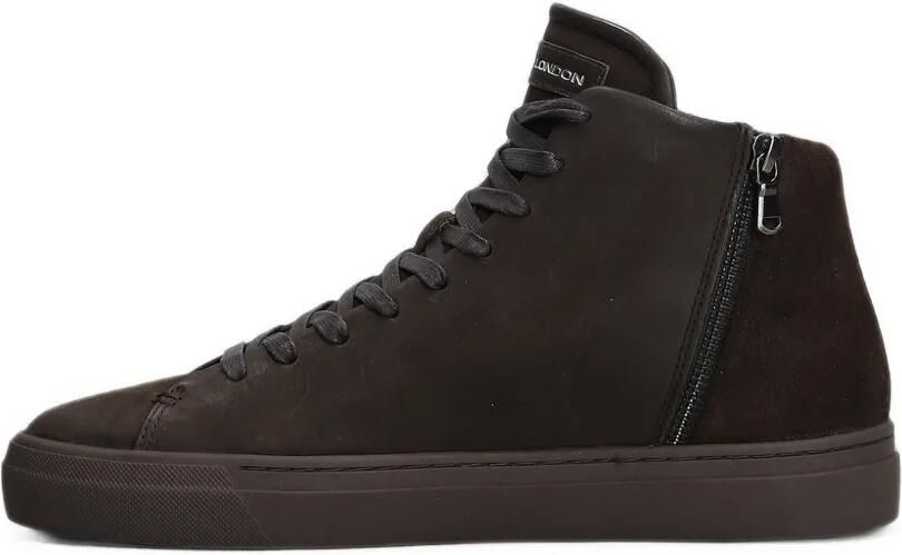 Crime London Kane high-top sneakers met rits aan de zijkant Bruin - Foto 5