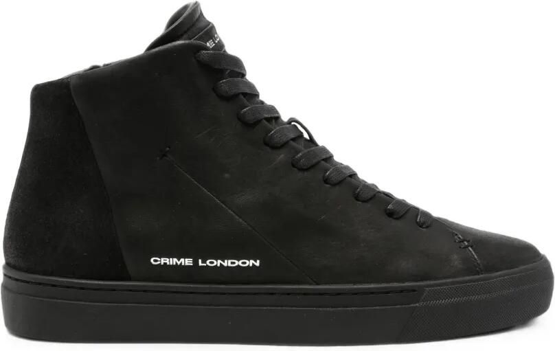 Crime London Kane high-top sneakers met vlakken Zwart
