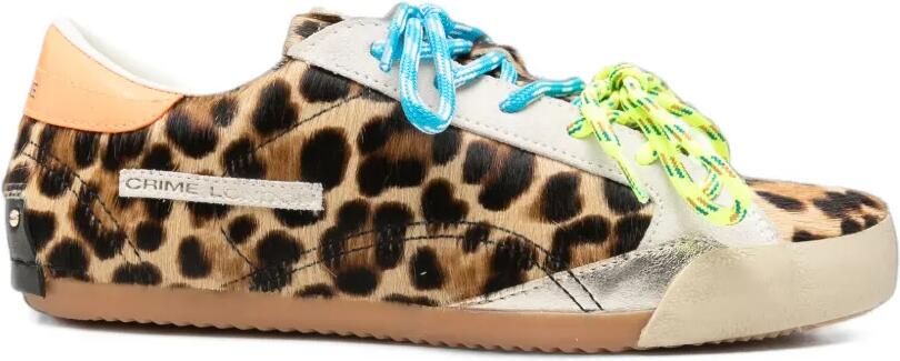 Crime London Sneakers met luipaardprint Bruin