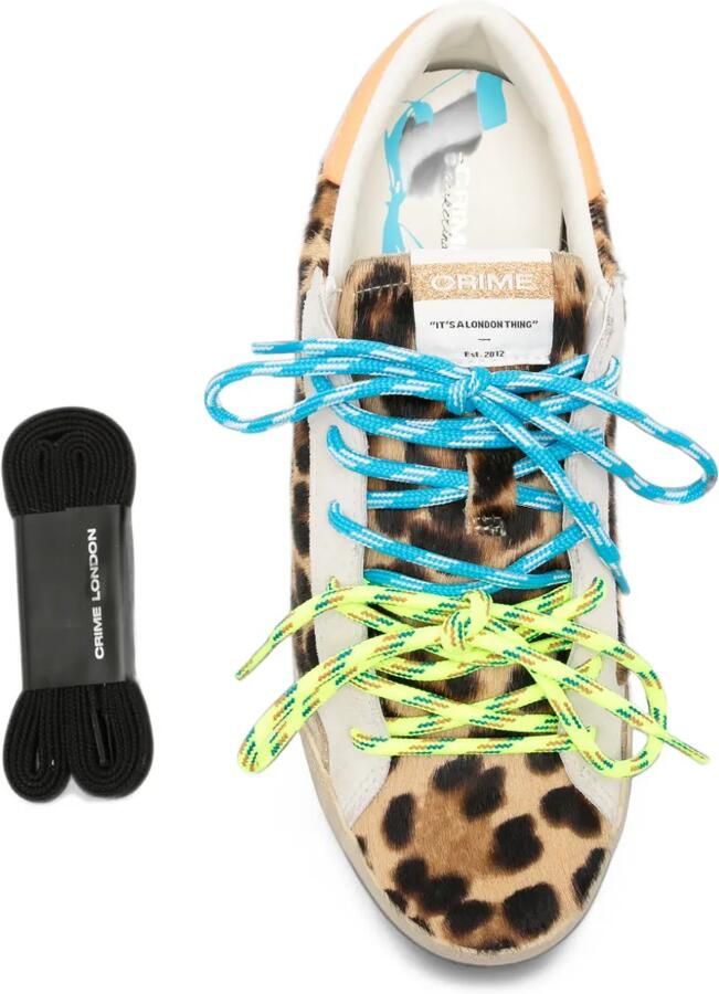 Crime London Sneakers met luipaardprint Bruin - Foto 2