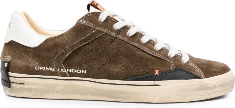 Crime London Leren sneakers Bruin