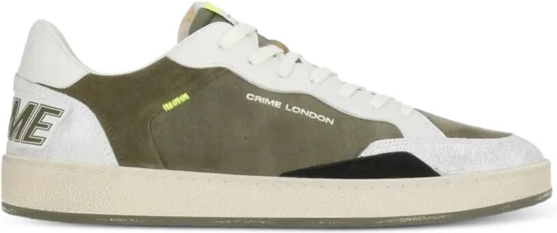 Crime London Leren sneakers Groen