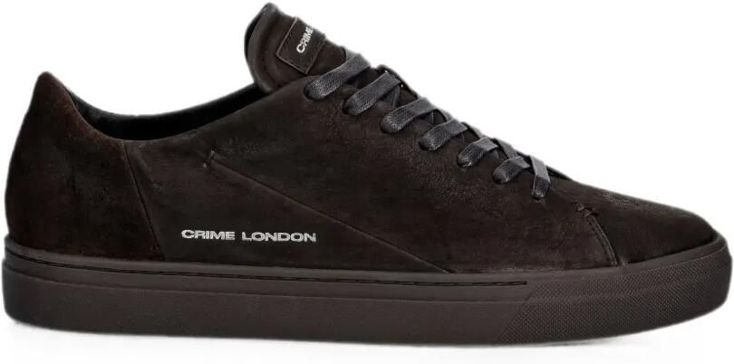 Crime London Leren sneakers met suède vlak Bruin