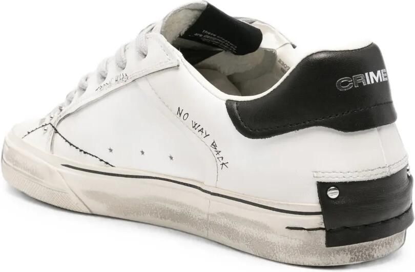 Crime London Leren sneakers verfraaid met studs Wit