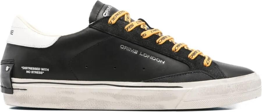Crime London Leren sneakers Zwart
