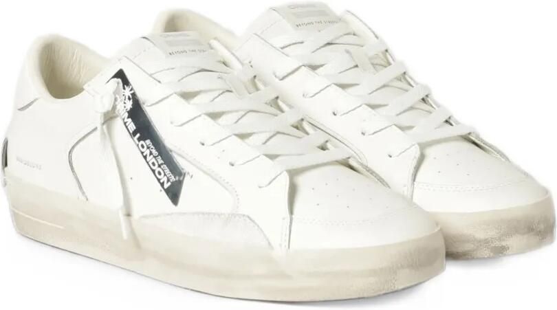 Crime London logo-tag distressed sneakers Wit - Foto 3