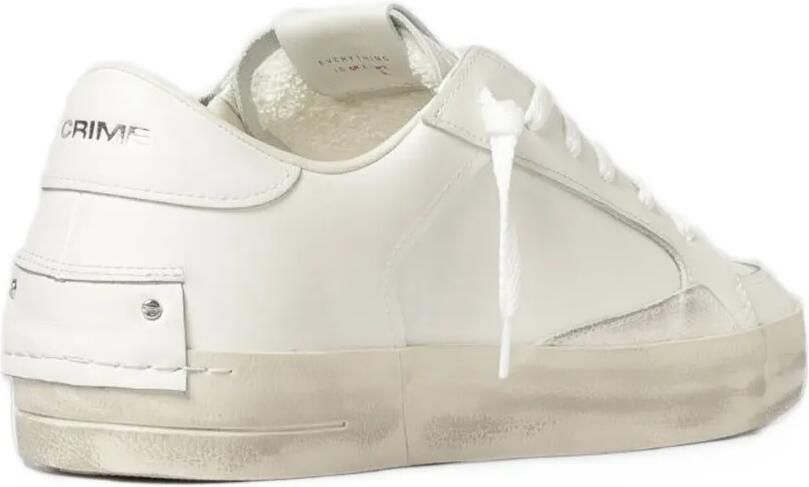 Crime London logo-tag distressed sneakers Wit - Foto 2