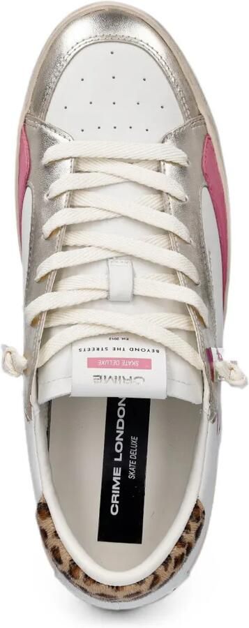 Crime London Metallic sneakers met luipaardprint Wit - Foto 4