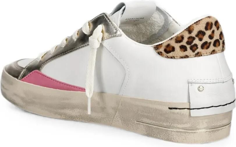 Crime London Metallic sneakers met luipaardprint Wit - Foto 3