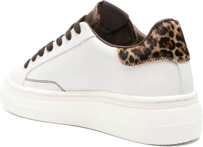 Crime London New Elevate leren sneakers met luipaardprint Wit - Foto 3