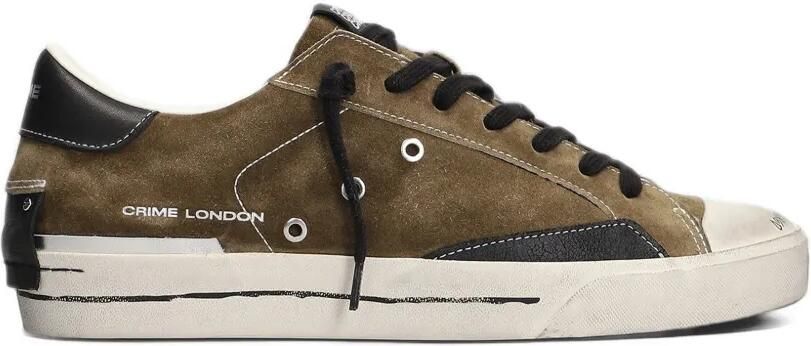 Crime London Sneakers met vlakken Bruin