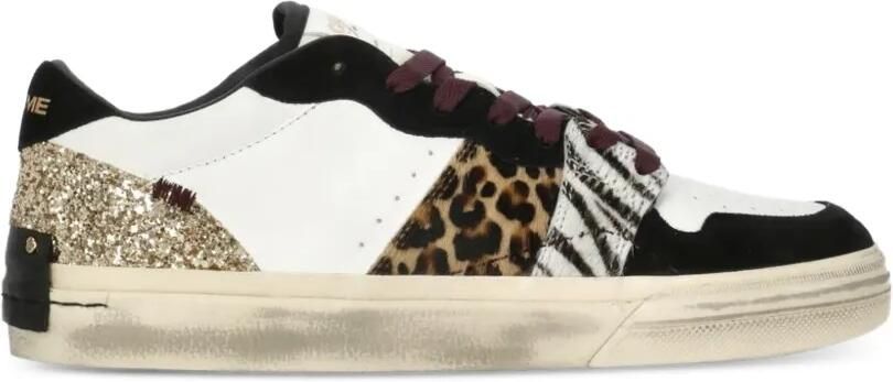 Crime London Playoff animal-print sneakers Wit