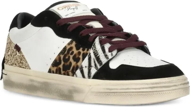 Crime London Playoff animal-print sneakers Wit - Foto 3
