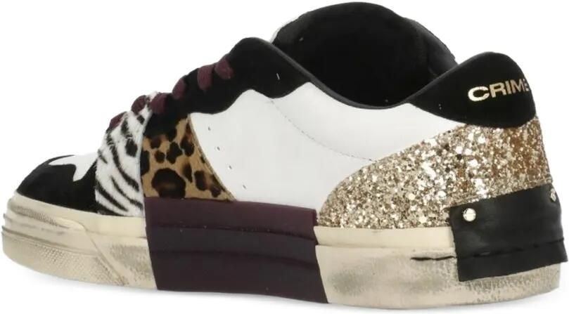 Crime London Playoff animal-print sneakers Wit - Foto 4