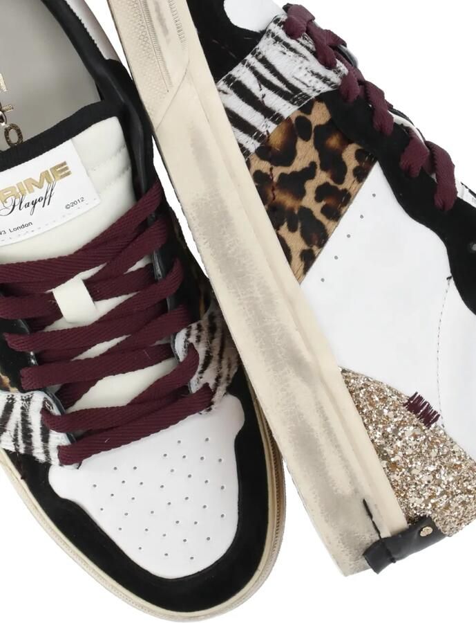 Crime London Playoff animal-print sneakers Wit - Foto 2
