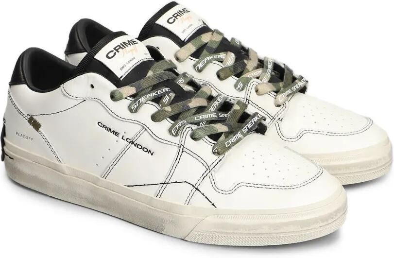 Crime London Playoff distressed sneakers Wit