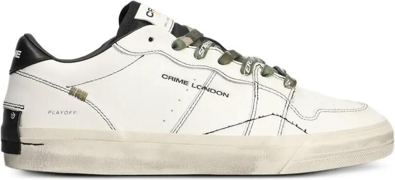 Crime London Playoff distressed sneakers Wit - Foto 4