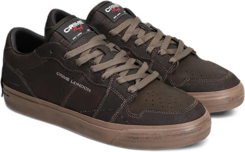 Crime London Playoff sneakers met logo-print Bruin - Foto 4