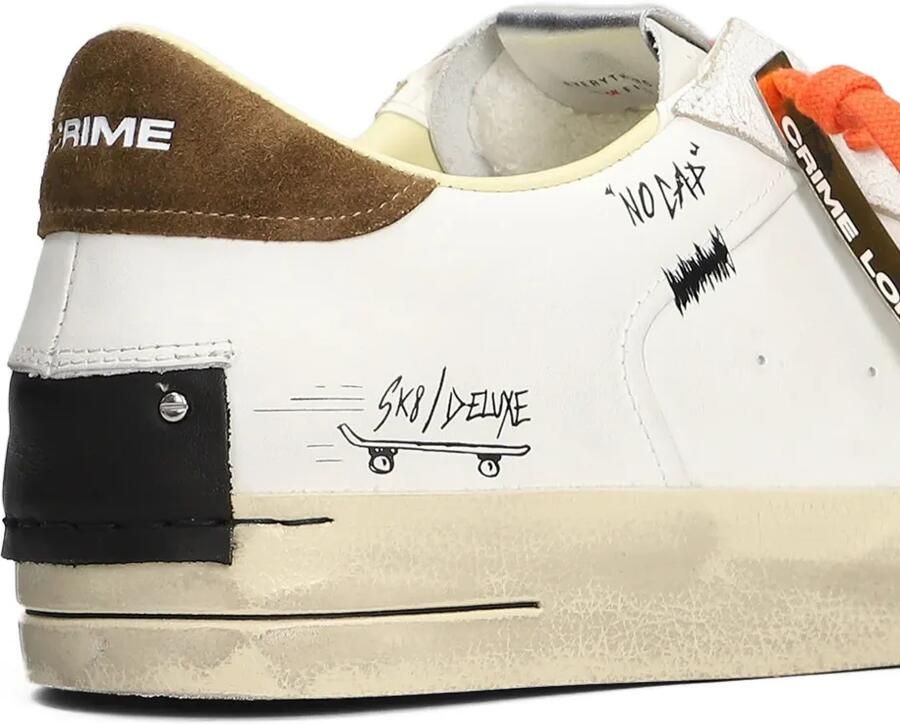 Crime London SK8 Deluxe distressed-effect sneakers Wit - Foto 2