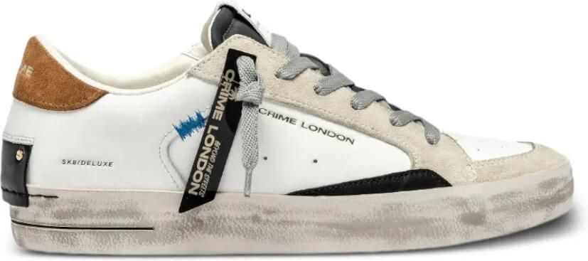 Crime London SK8 Deluxe leren sneakers Beige