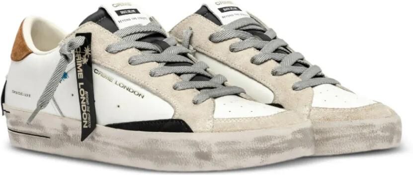 Crime London SK8 Deluxe leren sneakers Beige - Foto 4
