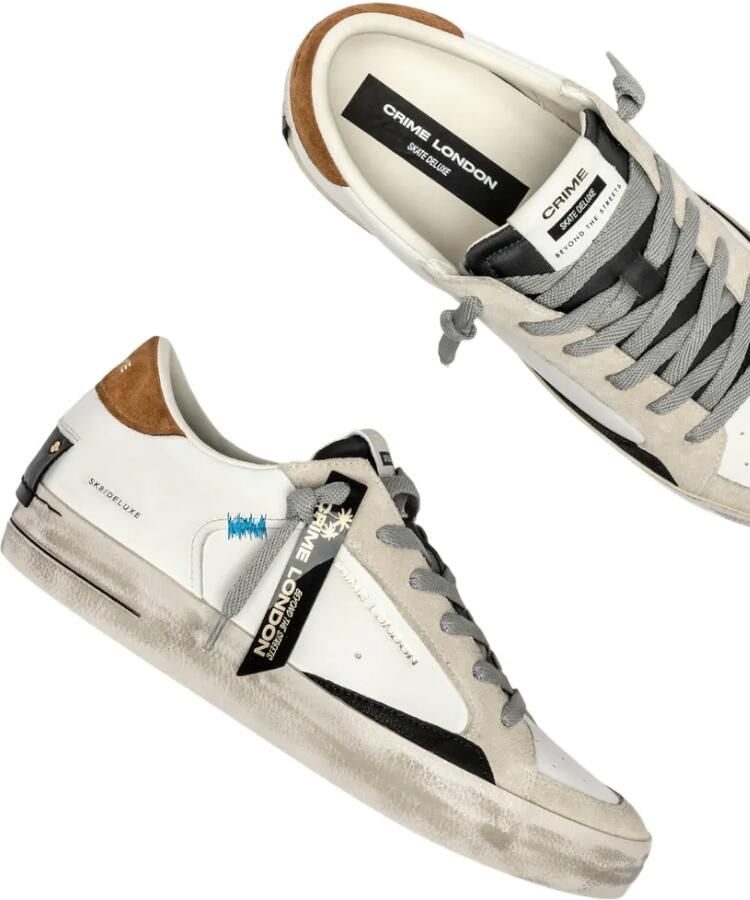 Crime London SK8 Deluxe leren sneakers Beige - Foto 2