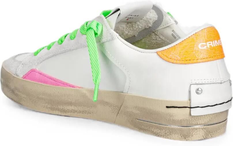 Crime London SK8 Deluxe leren sneakers Wit - Foto 4