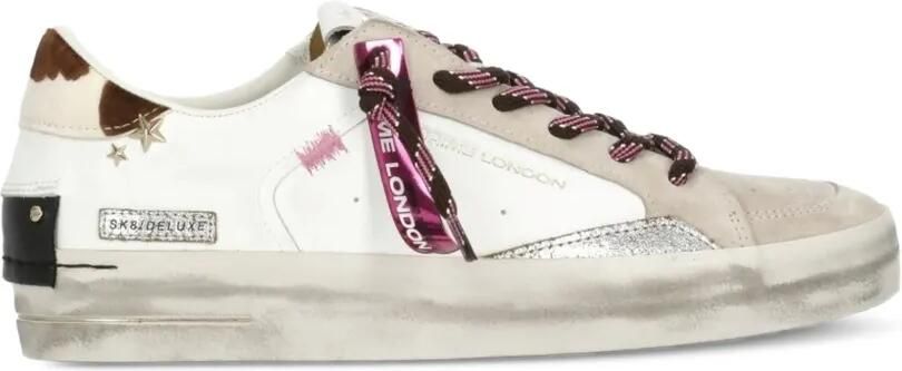 Crime London Sk8 Deluxe panelled sneakers Wit