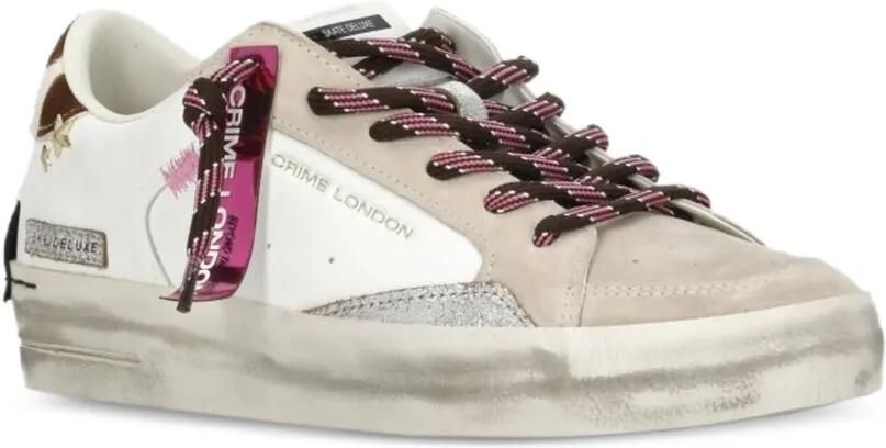 Crime London Sk8 Deluxe panelled sneakers Wit - Foto 5
