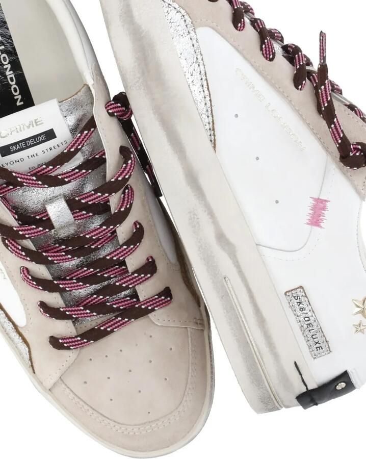 Crime London Sk8 Deluxe panelled sneakers Wit - Foto 2