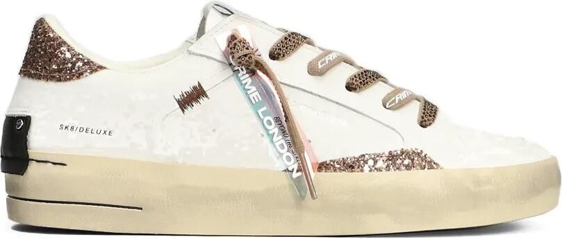 Crime London SK8 Deluxe sneakers met glitters en vlak Wit - Foto 5