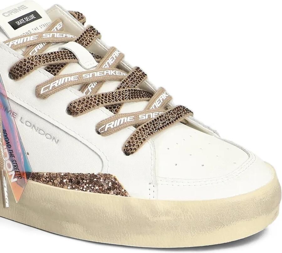 Crime London SK8 Deluxe sneakers met glitters en vlak Wit - Foto 2