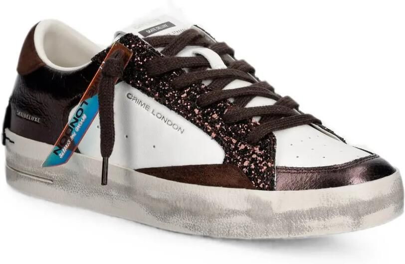 Crime London Sk8 Deluxe sneakers met glitters Wit - Foto 2