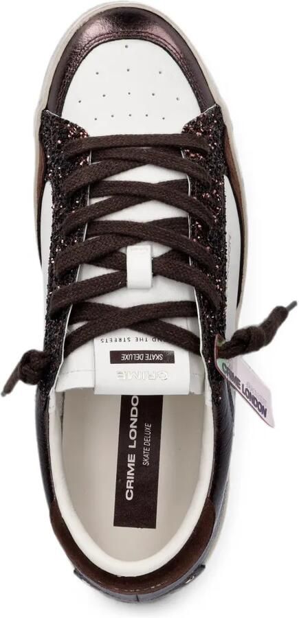 Crime London Sk8 Deluxe sneakers met glitters Wit - Foto 3