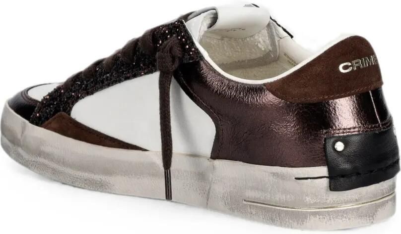 Crime London Sk8 Deluxe sneakers met glitters Wit - Foto 4