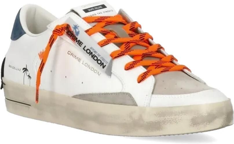 Crime London Sk8 Deluxe sneakers met vlakken Wit
